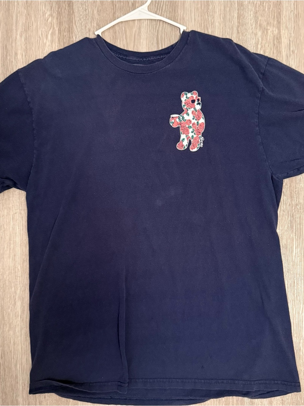 Riot society 100% Cotten Navy Shirt with White Palm Logo